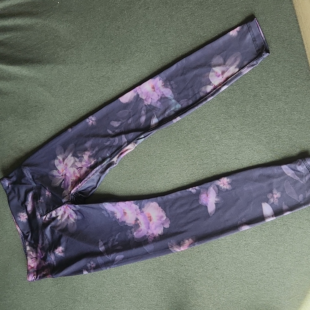 RBX Dark Purple Floral Leggings